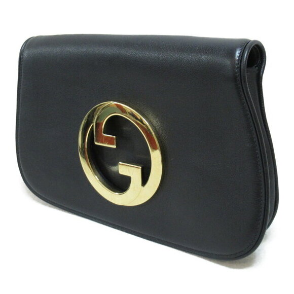 Gucci Chain Shoulder Bag Calfskin Leather Black - Picture 3 of 10